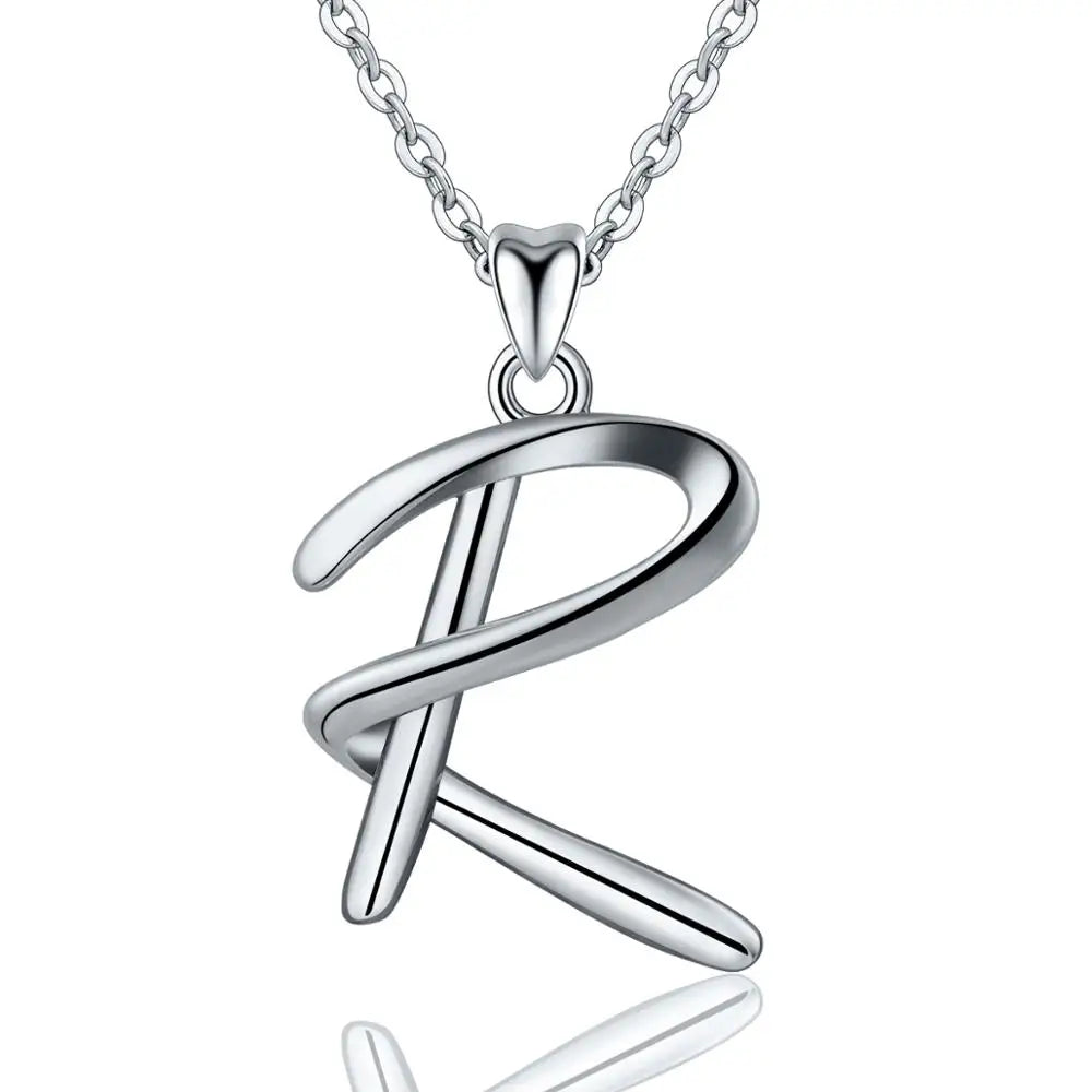Letter Pendant R | 925 Sterling Silver | Eudora