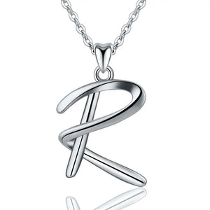 Letter Pendant R | 925 Sterling Silver | Eudora
