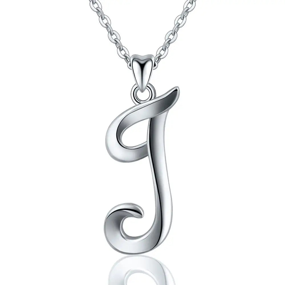 Letter Pendant J | 925 Sterling Silver | Eudora
