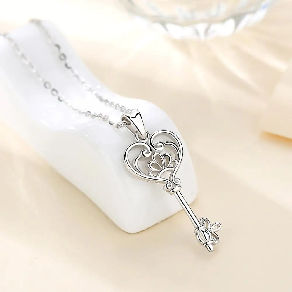 Happiness Key Anhänger – 925 Sterling Silber