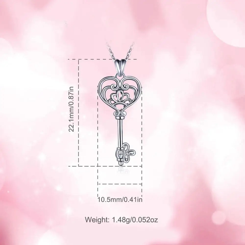 Happiness Key Anhänger – 925 Sterling Silber