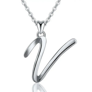 Letter Pendant V | 925 Sterling Silver | Eudora