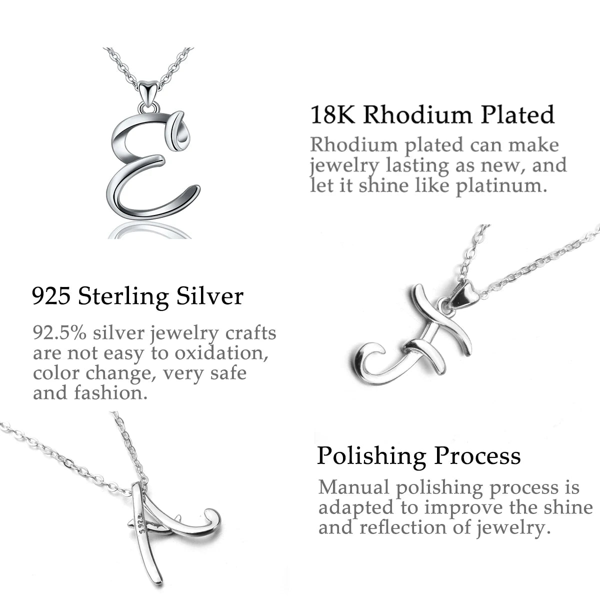 Letter Pendant S | 925 Sterling Silver | Eudora