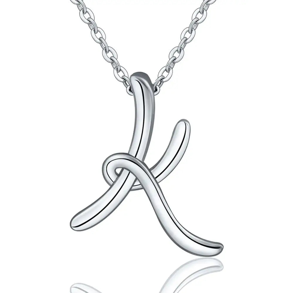 Letter Pendant K | 925 Sterling Silver | Eudora