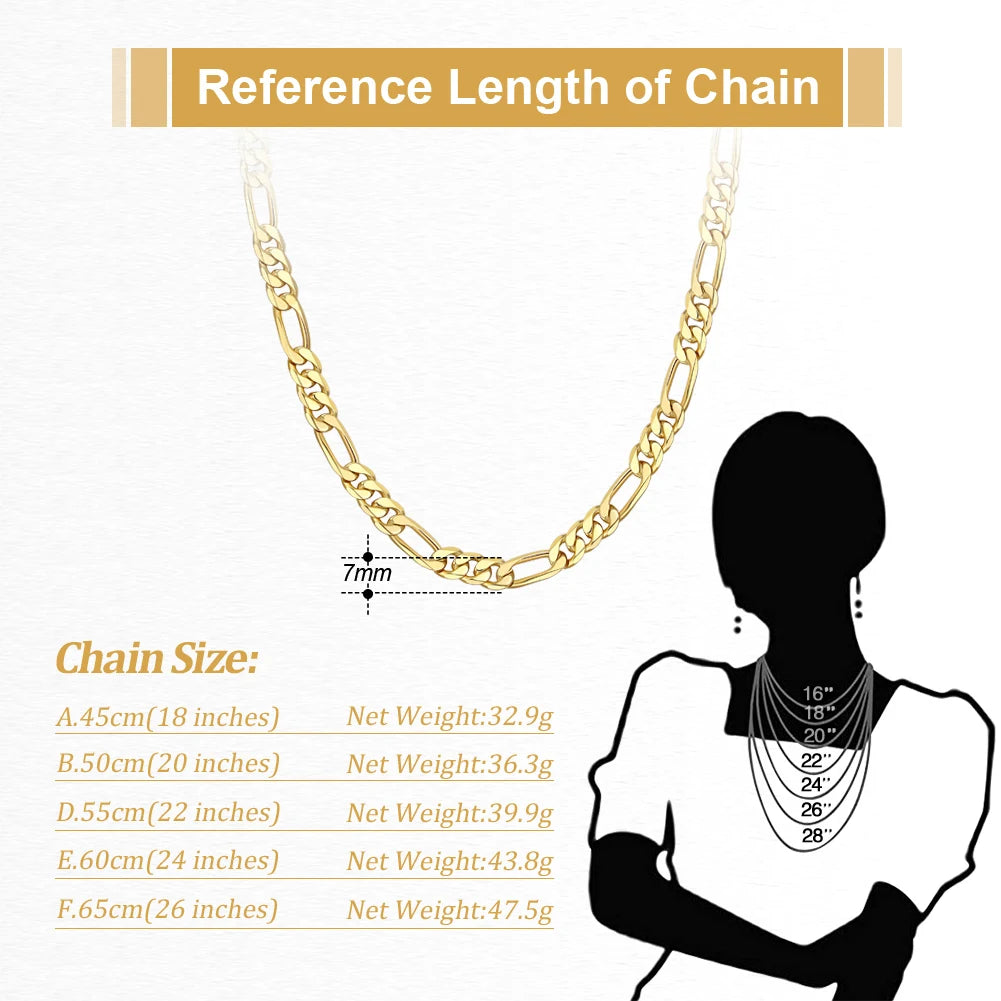 925 Sterling Silber Figaro Chain Halskette