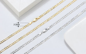 925 Sterling Silber Figaro Chain Halskette