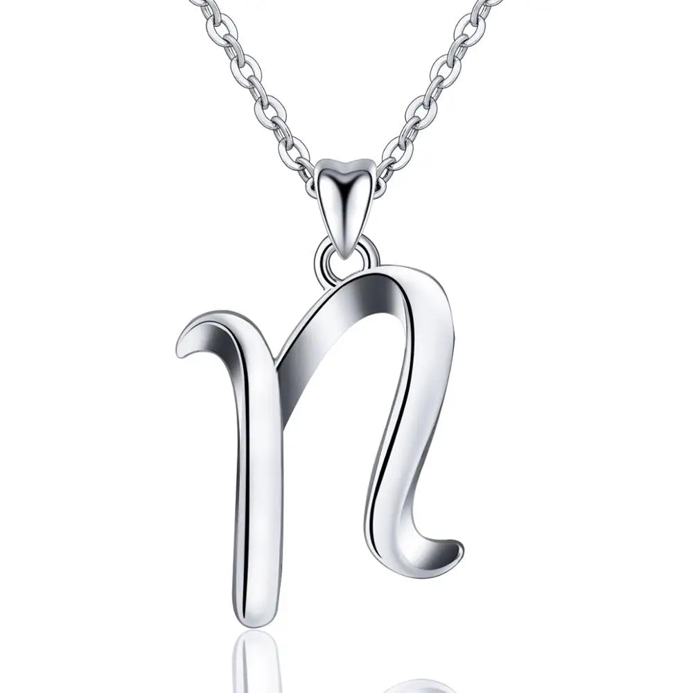 Letter Pendant N | 925 Sterling Silver | Eudora