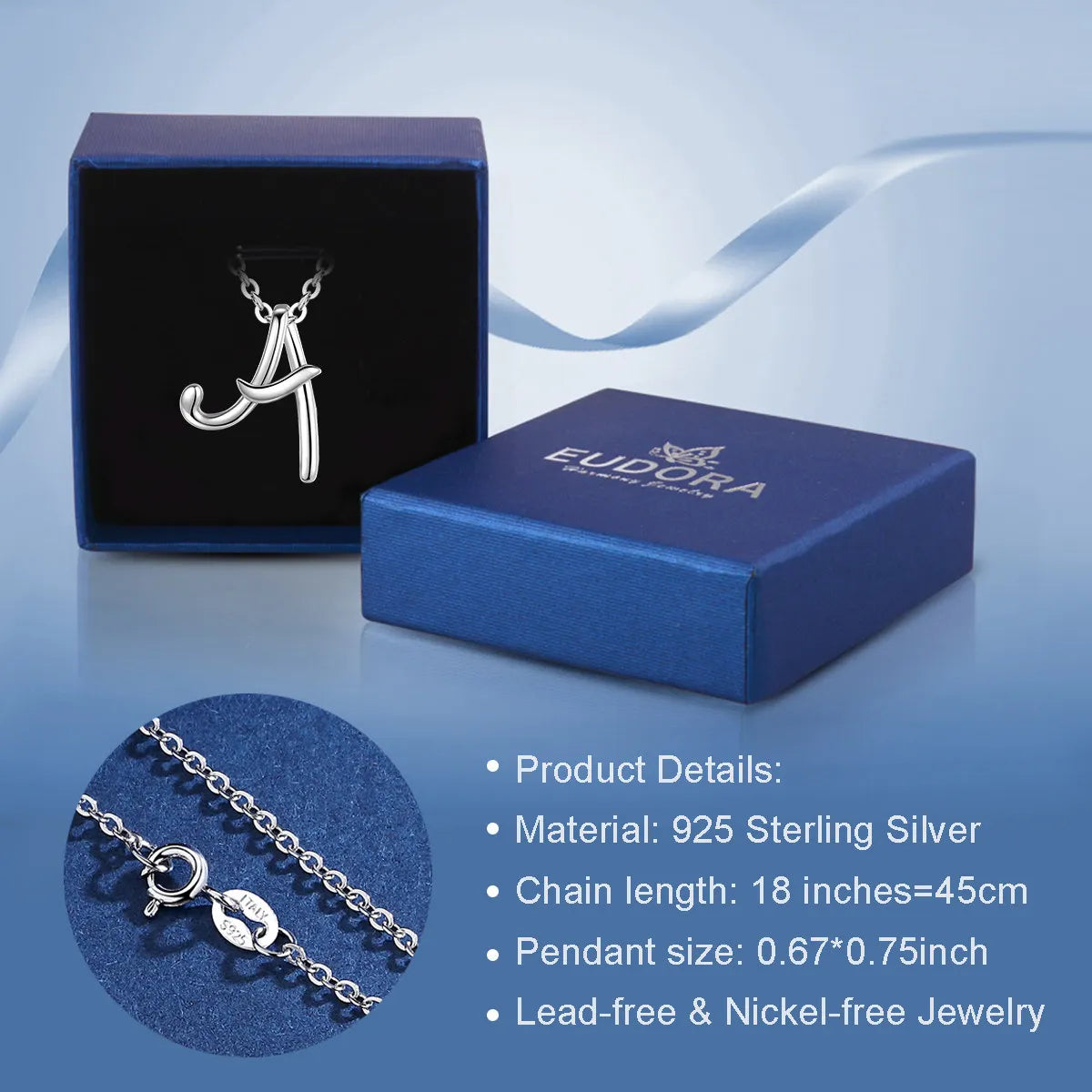 Letter Pendant O | 925 Sterling Silver | Eudora