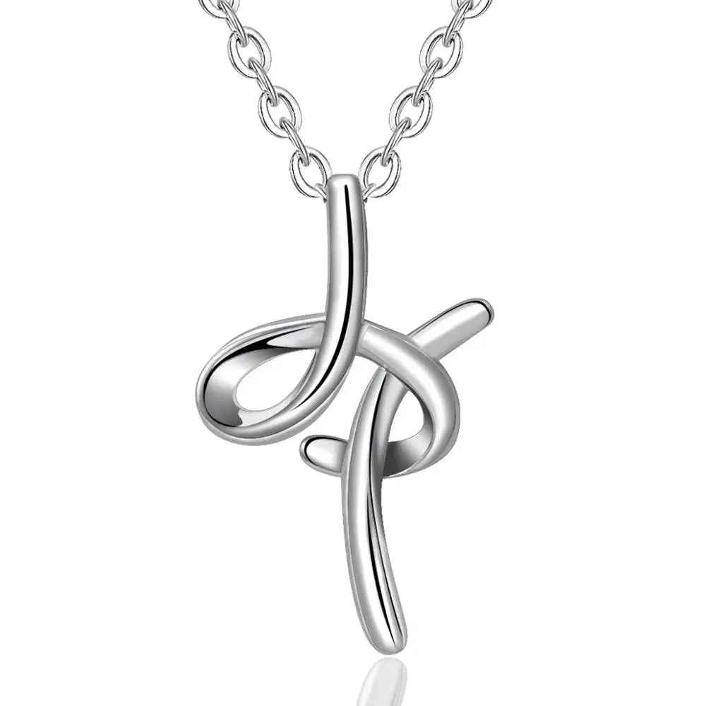 Letter Pendant H | 925 Sterling Silver | Eudora
