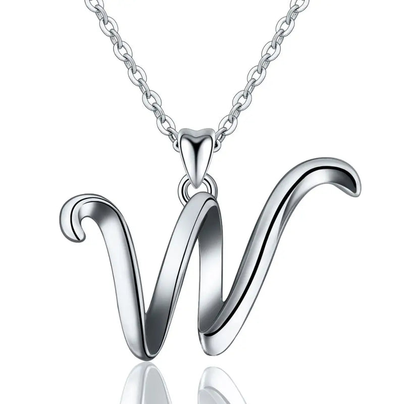 Buchstaben Anhänger W | 925 Sterling Silber | Eudora
