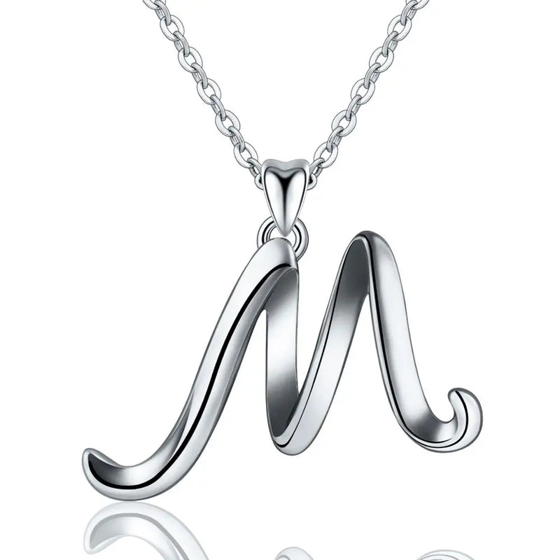 Buchstaben Anhänger M | 925 Sterling Silber | Eudora