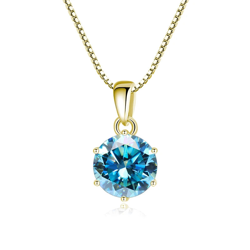 Moissanit Anhänger 1 CT | 925 Sterling Silber | D VVS1