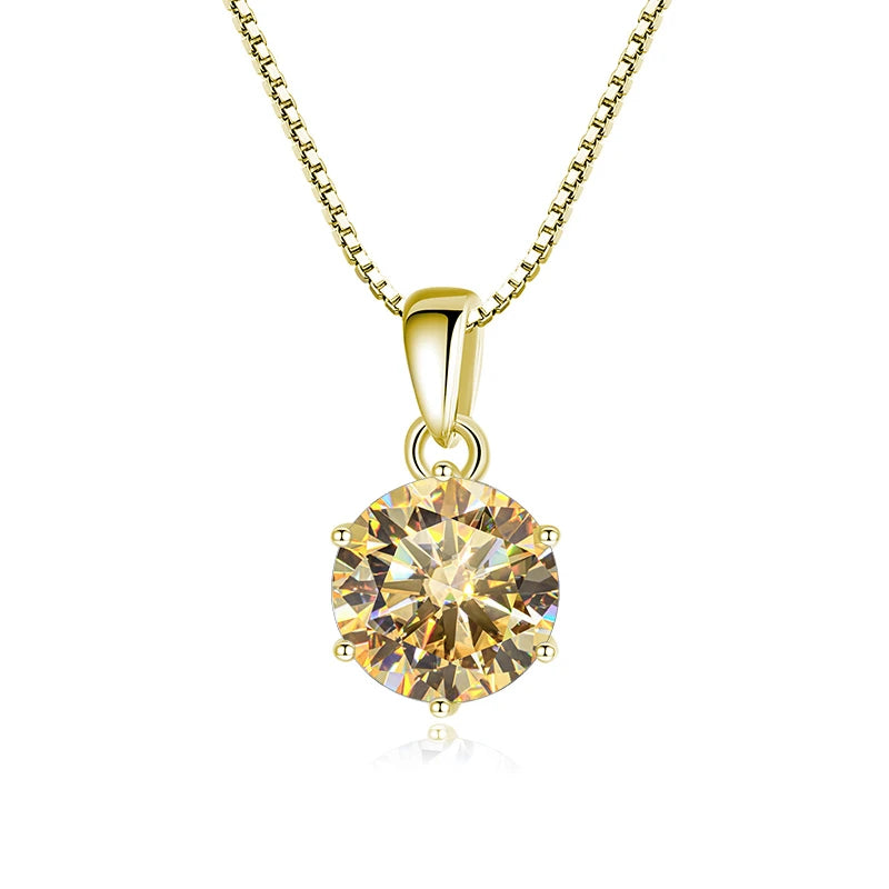 Moissanit Anhänger 1 CT | 925 Sterling Silber | D VVS1