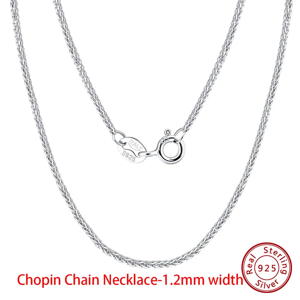 925 Sterling Silver Chopin Chain Necklace