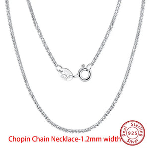 925 Sterling Silver Chopin Chain Necklace