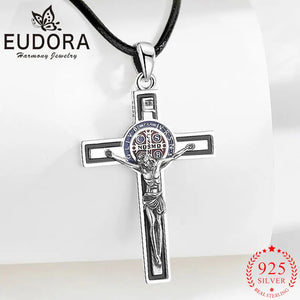 Crucifix Cross Pendant | 925 Sterling Silver | Eudora