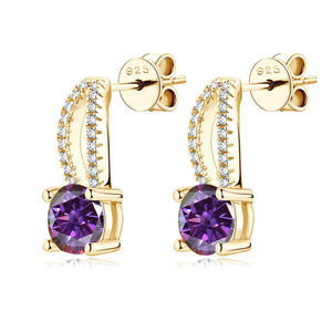Wassertropfen Ohrringe | 925 Sterling Silber | Moissanit | 1 Karat | Multicolor