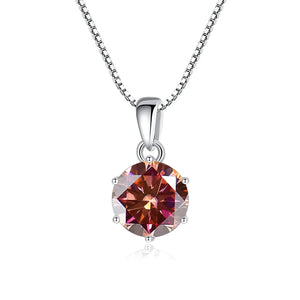 Moissanit Anhänger 1 CT | 925 Sterling Silber | D VVS1