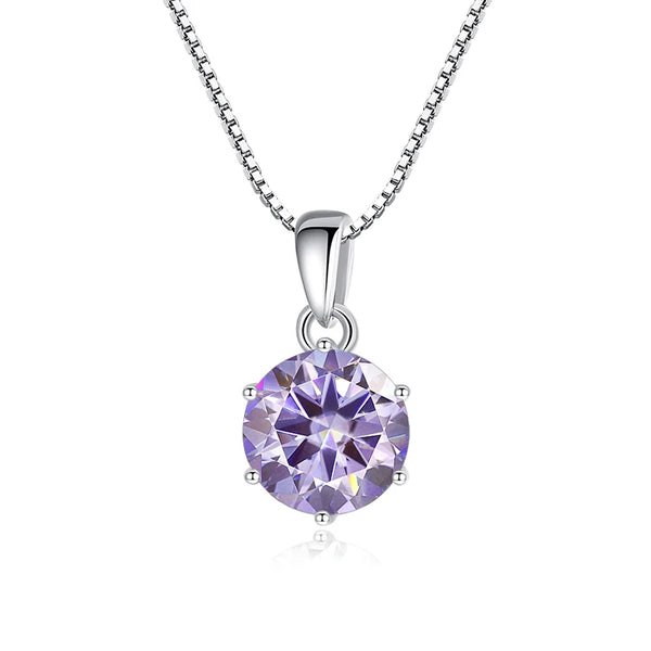 Moissanit Anhänger 1 CT | 925 Sterling Silber | D VVS1