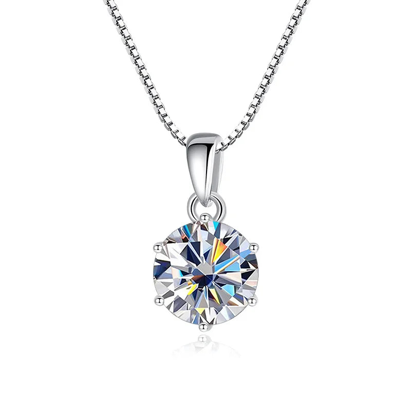Moissanit Anhänger 1 CT | 925 Sterling Silber | D VVS1