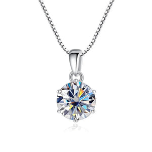 Moissanit Anhänger 1 CT | 925 Sterling Silber | D VVS1