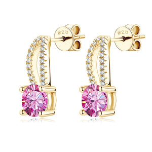 Wassertropfen Ohrringe | 925 Sterling Silber | Moissanit | 1 Karat | Multicolor