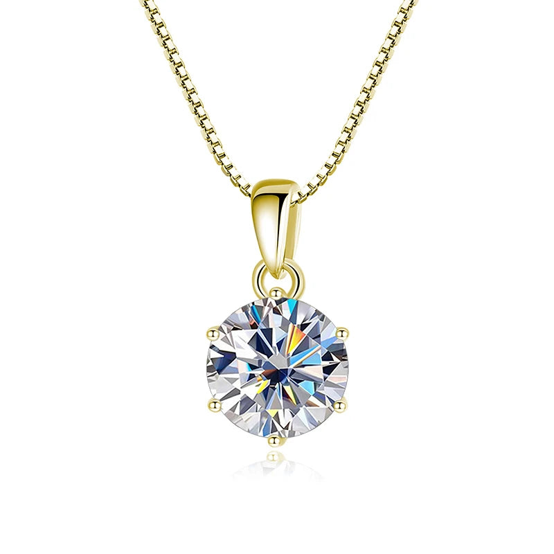 Moissanit Anhänger 1 CT | 925 Sterling Silber | D VVS1