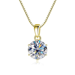 Moissanit Anhänger 1 CT | 925 Sterling Silber | D VVS1