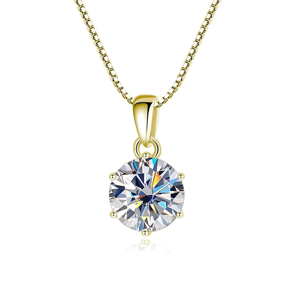 Moissanit Anhänger 1 CT | 925 Sterling Silber | D VVS1