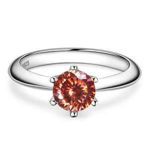 Butterflykiss Ring – 925 Sterling Silber, Moissanit 1 CT, 100-Facetten-Schliff
