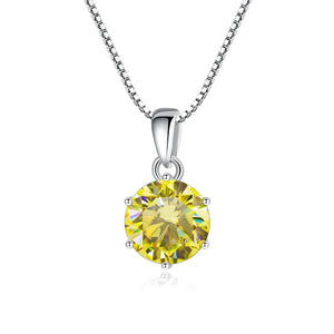 Moissanit Anhänger 1 CT | 925 Sterling Silber | D VVS1