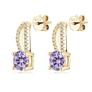 Wassertropfen Ohrringe | 925 Sterling Silber | Moissanit | 1 Karat | Multicolor