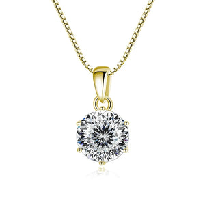 Moissanit Anhänger 1 CT | 925 Sterling Silber | D VVS1