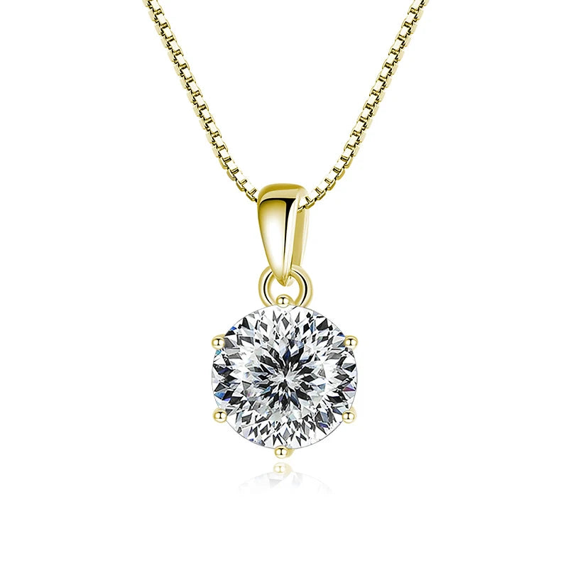 Moissanit Anhänger 1 CT | 925 Sterling Silber | D VVS1