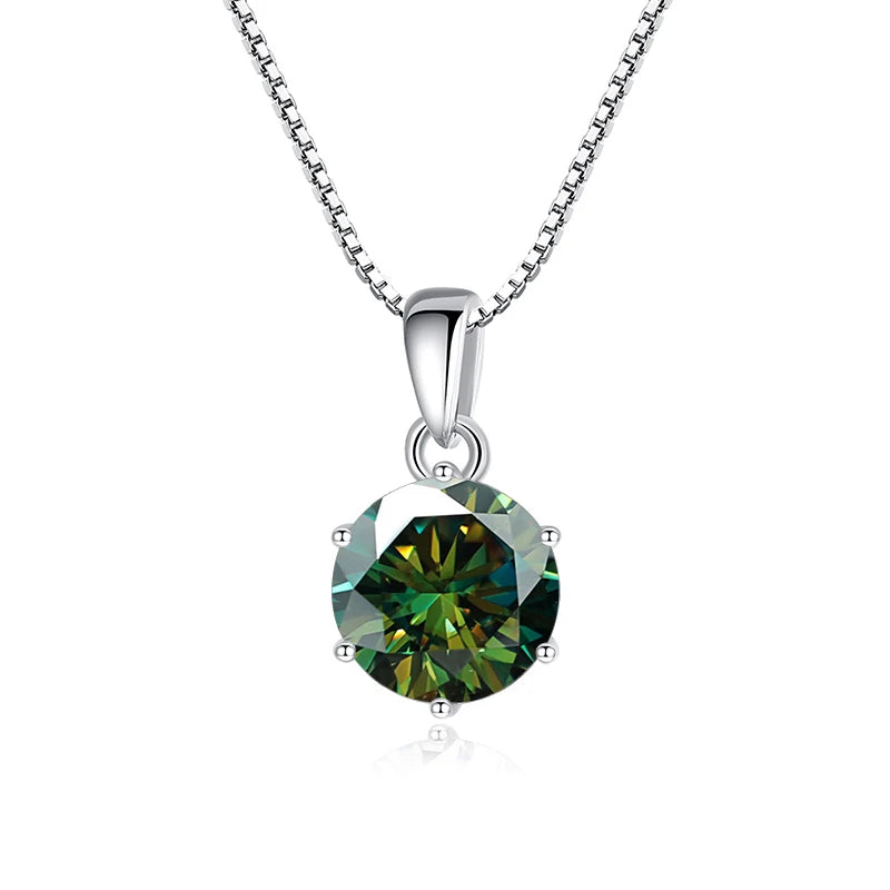 Moissanit Anhänger 1 CT | 925 Sterling Silber | D VVS1