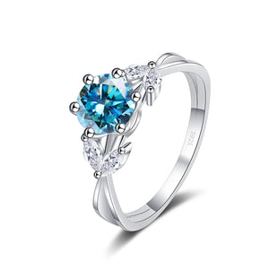 Brillant-Ring – 925 Silber, Moissanit 1 CT, Luxury-Edition