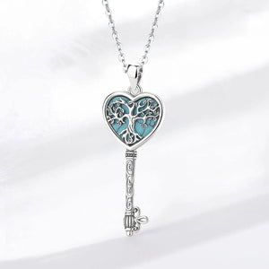 Lebensbaum Anhänger – 925 Sterling Silber mit Türkis