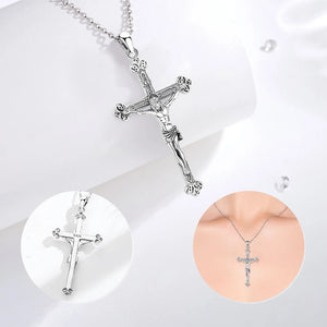 Crucifix Cross Pendant – Jesus Amulet 925 Sterling Silver