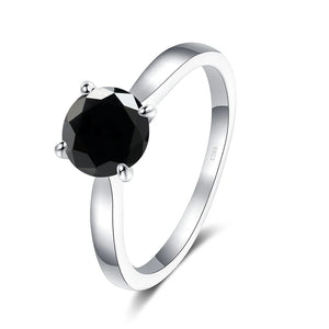 Solitär Ring – 925 Silber mit 2 CT Moissanit, runder Brillantschliff