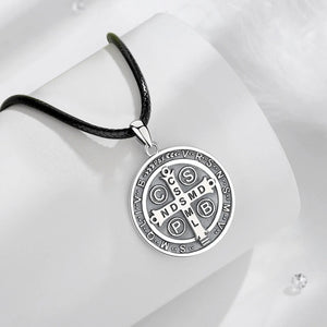 Saint Benedict Pendant | 925 Sterling Silver | Eudora
