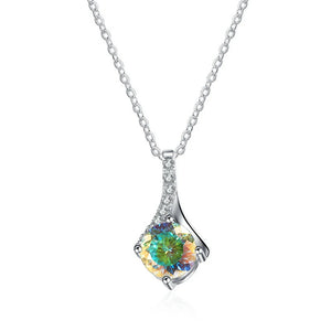 Runder Moissanit Anhänger | 925 Sterling Silber | 1 Karat | D-Farbe