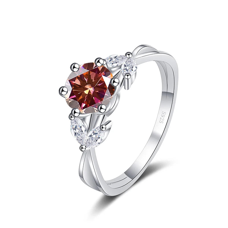 Brillant-Ring – 925 Silber, Moissanit 1 CT, Luxury-Edition