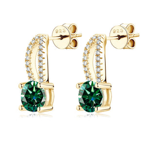 Wassertropfen Ohrringe | 925 Sterling Silber | Moissanit | 1 Karat | Multicolor