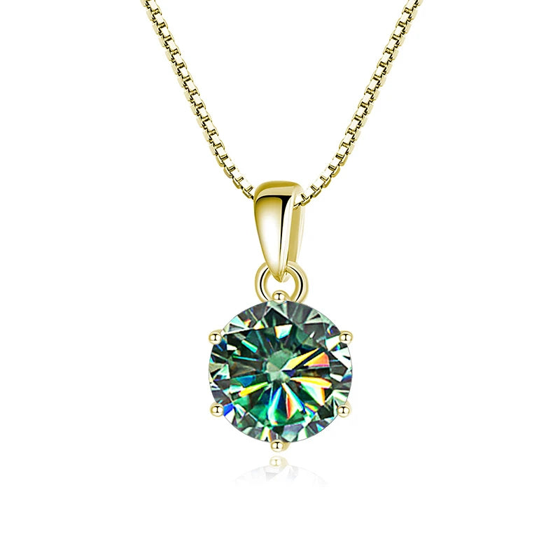 Moissanit Anhänger 1 CT | 925 Sterling Silber | D VVS1