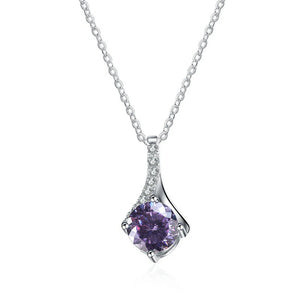 Runder Moissanit Anhänger | 925 Sterling Silber | 1 Karat | D-Farbe