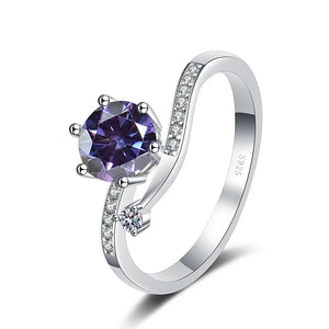 Lay Ring – 925 Sterling Silber, Moissanit 0,5–2 CT