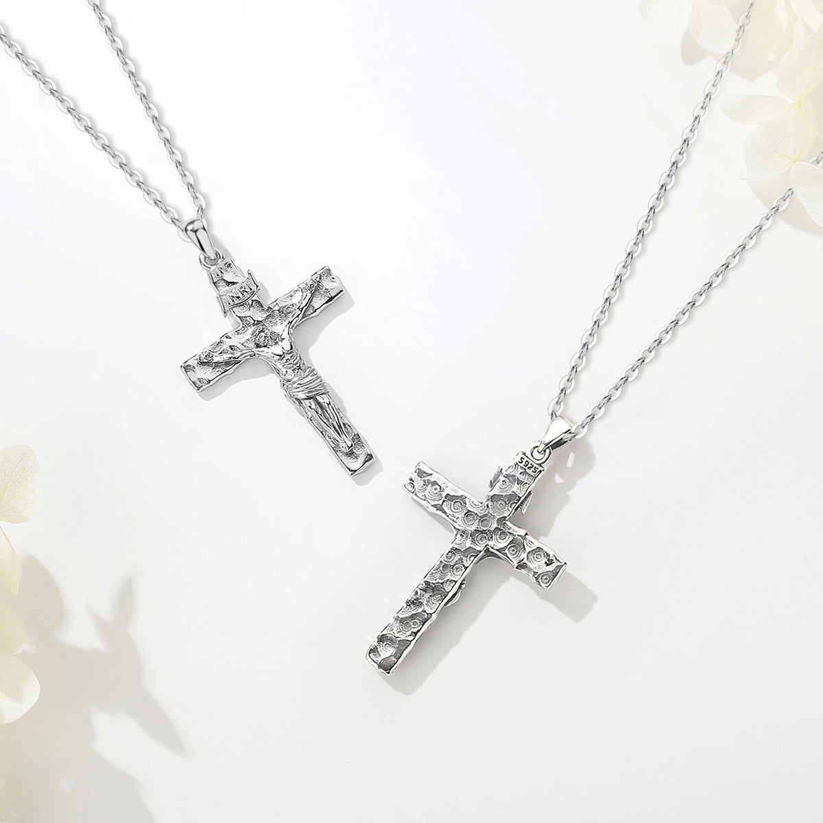Kruzifix Kreuz Anhänger | 925 Sterling Silber | Jesus Christus Amulett