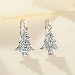 Weihnachtsbaum Ohrstecker – 925 Silber mit Moissanit