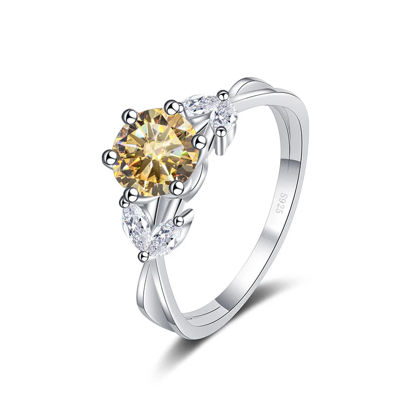 Brillant-Ring – 925 Silber, Moissanit 1 CT, Luxury-Edition