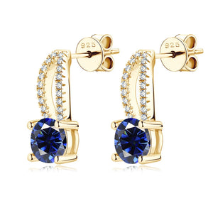 Wassertropfen Ohrringe | 925 Sterling Silber | Moissanit | 1 Karat | Multicolor
